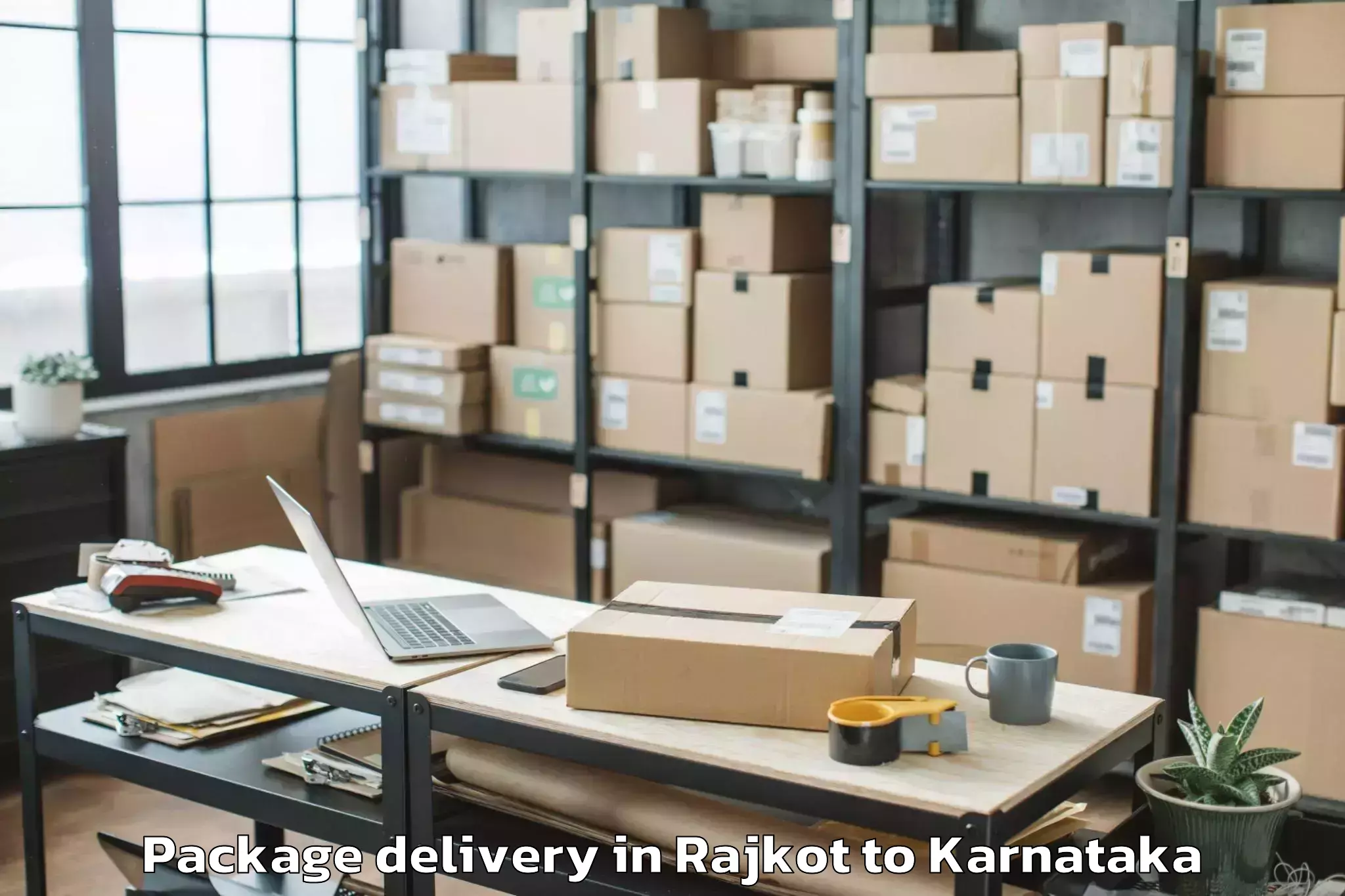 Top Rajkot to Holesirigere Package Delivery Available